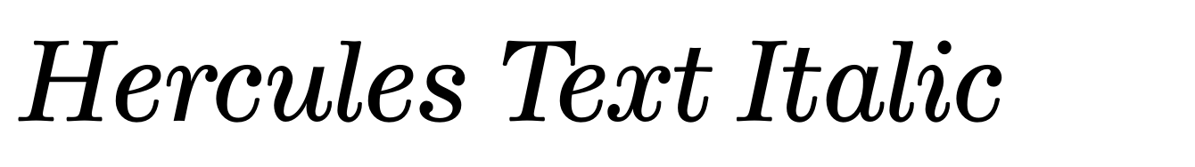 Hercules Text Italic